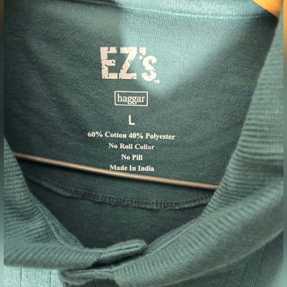 Haggar EZ's polo shirt sea green men's size large - Picture 3 of 5